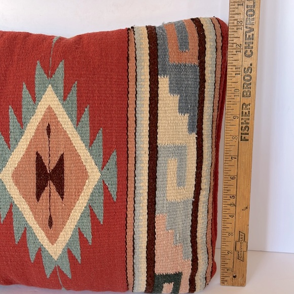 Vintage Navajo Wool Woven Pillow - Picture 2 of 9